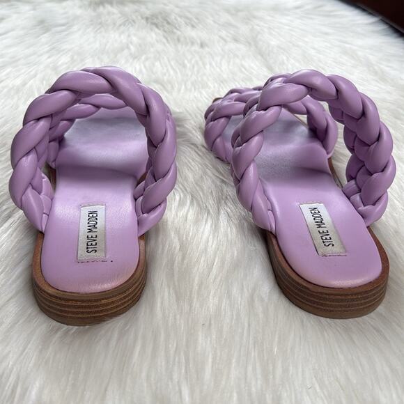 Steve Madden Lilac Braided Spain Sandals - Picture 5 of 7